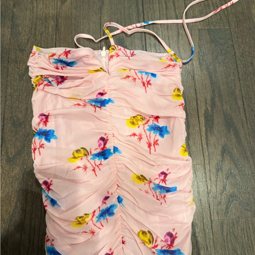 Ganni Light Pink Sheer Dress